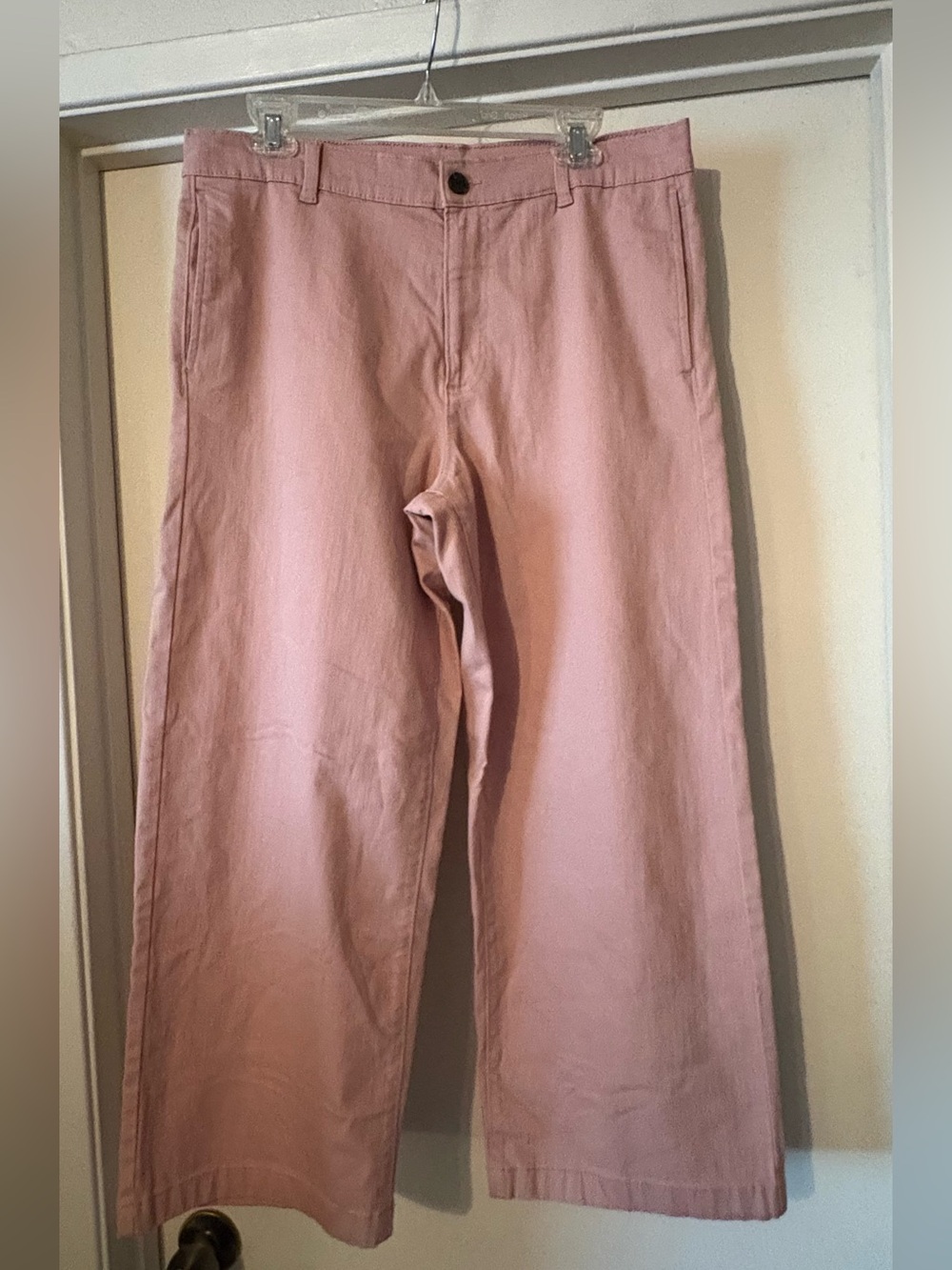 Ella Moss Dusty Rose Pink Wide Leg Cropped Pants - Size 10